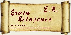 Ervin Milojević vizit kartica